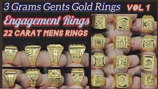 Engagement Rings / Mens Gold Ring / Gents Ring Design / 3 Gram Men Goldring Price / Hallmark Rings