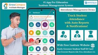 Attendance Management Demo || Part-4 || GrowCampus App: School & Educational Institute Manager