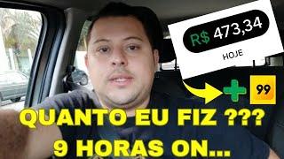 9 HORAS ONLINE NO DOMINGO QUANTO FATUREI? #uber #99pop