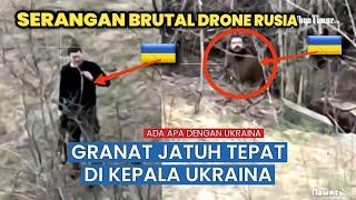 Granat Jatuh Tepat di Kepala Tentara Ukraina, Merkas Beserta Kendaraan Militer Ukraina Dibakar Drone