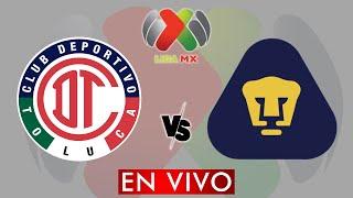 TOLUCA VS PUMAS EN VIVO - LIGA MX APERTURA 2024 - JORNADA 11 -  DONDE VER EN VIVO