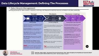 Celio Oliveira: Data Lifecycle Management- Defining the Processes | DATA ANALYTICS FOR HEALTHCARE