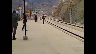 Train trail run of kashmir train conducted on katra Banihal section