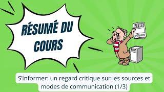 S’informer : un regard critique sur les sources et modes de communication (1/3) - HGGSP 1ère