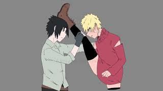 Sasuke and Naruto’s little “fight” // SASUNARU | | 