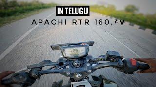 Apache RTR 160 4V Top Speed  [ Bs6 ] , In Telugu #teluguvlogs  #telugumotovlogs