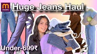 Huge Meesho Jeans Haul| Under-699₹ First Impressions Try on Haul *Honest Review*