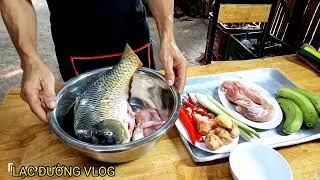 Latest way to make carp salad from Lac Duong vlog