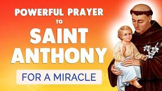  Powerful MIRACLE PRAYER to SAINT ANTHONY of PADUA the Miracle Worker