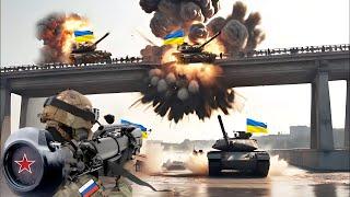 Watch! Russian Ambush Destroys Ukrainian Leopard Tank Convoy on Bridge - ARMA 3