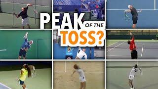 Should you hit your tennis serve at the PEAK of the toss?