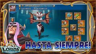Decimos adiós a Wolf Bazil! Un último account overview! - Lords Mobile ES