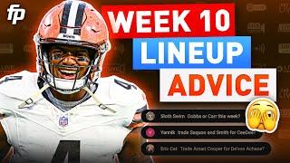 Week 10 Start or Sit Advice | Waiver Stashes, Trades and More (2023 Fantasy Football)