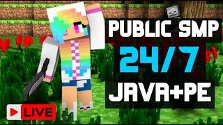 MINECRAFT Live With New PUBLIC SMP (JAVA+BEDROCK) #live #minecraft #youtubelive #minecraftlive