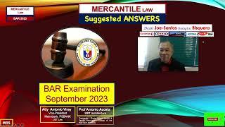 Mercantile Law & Taxation BAR EXAMS 2023 - Dean Joe-Santos Balagtas Bisquera