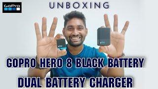 GOPRO HERO 8 BLACK BATTERY + DUAL BATTERY CHARGER | UNBOXING