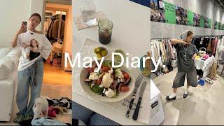 MAY VLOG what I ate at home for diet, fleamarket day & tamburins event!