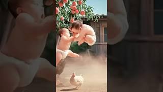 Baby गुंडा स र  ~ mini wood toy / wood workingart skill / wood / hand crafts #shorts