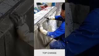 polypropylene membrane waterproofing laying, How to apply brush bond #waterproofmembrane #brushbond