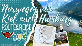 Norwegenkreuzfahrt - Route & Reise (ab Kiel bis Hamburg) |  AIDAnova 2024