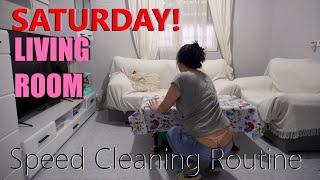 SATURDAY! Living Room POWER HOUR | Messy House | Pink Thong Slip
