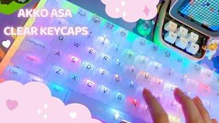 AKKO ASA Clear keycaps  Unboxing & Review  Sound Test w/ Aqua King V3 switches