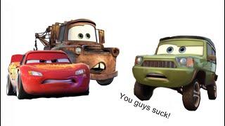 Miles Axlerod Insults Lightning McQueen and Mater/Grounded