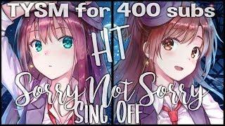 𝟒𝟎𝟎 𝕾𝖚𝖇 𝕾𝖕𝖊𝖈𝖎𝖆𝖑  Nightcore - Sorry Not Sorry SIng Off [Switching Vocals + Lyrics]