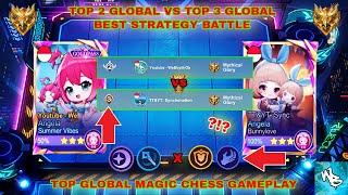 TOP GLOBAL BATTLE VS #3 GLOBAL - BATTLE OF BEST SYNERGY COMBOS - MAGIC CHESS GO GO