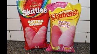 Original Skittles Cotton Candy and Starburst FaveReds Cherry & Strawberry Cotton Candy Review