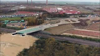 Ralph Butcher Causeway Whittlesey - King's Dyke Crossing - Eastern Roundabout - 2 year time lapse