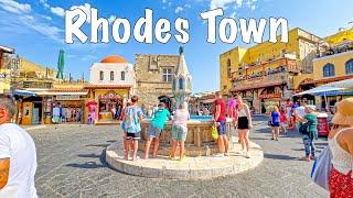 Rhodes Greece | medieval town walking tour in 4k, detailed shots, Rodos Greece 2023