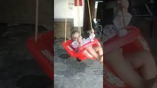 baby jhula/bacho ka jhula/ chote baccho ka jhula/child pendulum fun riding smiling baby