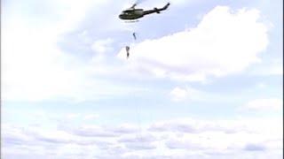 26th Yankee Division Rappelling out of UH1 Huey at the Wings in Force Air Show