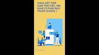 CHƯA HẾT THỜI GIAN THỬ VIỆC, XIN NGHỈ CÓ PHẢI BÁO TRƯỚC KHÔNG #TRỢ LÝ PHÁP LUẬT #shorts