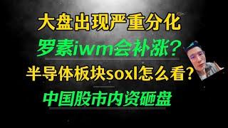 （2024.12.14）大盘出现严重分化。罗素iwm会补涨？ 半导体板块soxl怎么看？ 中国股市内资砸盘 ————每周必看的周末回顾