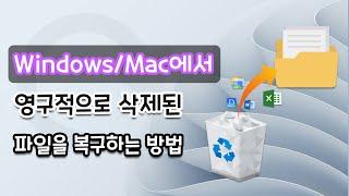 Windows/Mac에서 영구적으로 삭제된 파일을 복구하는 방법