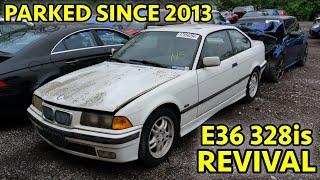 FORGOTTEN E36? Salvage Auction Rescue 98 BMW 328is 5-Speed Parked For YEARS is SAVED From Crusher!