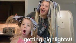bleaching my SIX YEAR OLDS hair!!! || mommy daughter hair day!!
