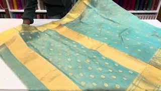 Pure Chanderi woven Nakshi Tissue Silk Sarees