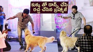 Actor Brahmaji Funny Dance with Dog | Slum Dog Husband Movie Pressmeet | Mana Cinemaa