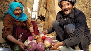 Cold Winter day in a cave and Cooking Village Style Food | Village life  Afghanistan .