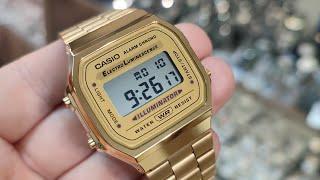 HOW TO ADJUST / SET TIME AND DATE CASIO VINTAGE A168WG-9EF