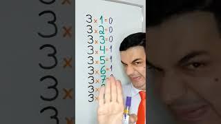 ADEUS CALCULADORA: Aprenda a tabuada da multiplicação por 3 com o Mr Bean da Matemática ‍