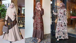 37+ Trend Model Baju Gamis Batik Terbaru untuk Wanita Berhijab yang Modern dan Stylis