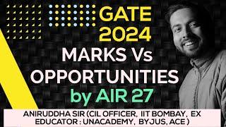 GATE 2024 Marks Vs Opportunities : Post GATE Guidance #gate2024 #aniruddhasir #iiscbangalore #civil