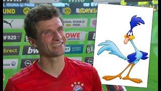 Watch Muller’s hilarious roadrunner impression & Alphonso Davies’ display in Bayern Munich win