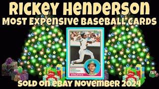 Rickey Henderson Most Expensive eBay Sales Baseball Cards - November 2024