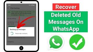 How to recover deleted chats on whatsapp without backup (2024) | how to recover deleted chats