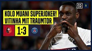 Kolo Muani sticht sofort & Vitinha schlenzt traumhaft! PSG siegt: Rennes - PSG 1:3 | Ligue 1 | DAZN